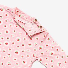 Night Dress for Childrens - Night Dress Kidswear - Pink