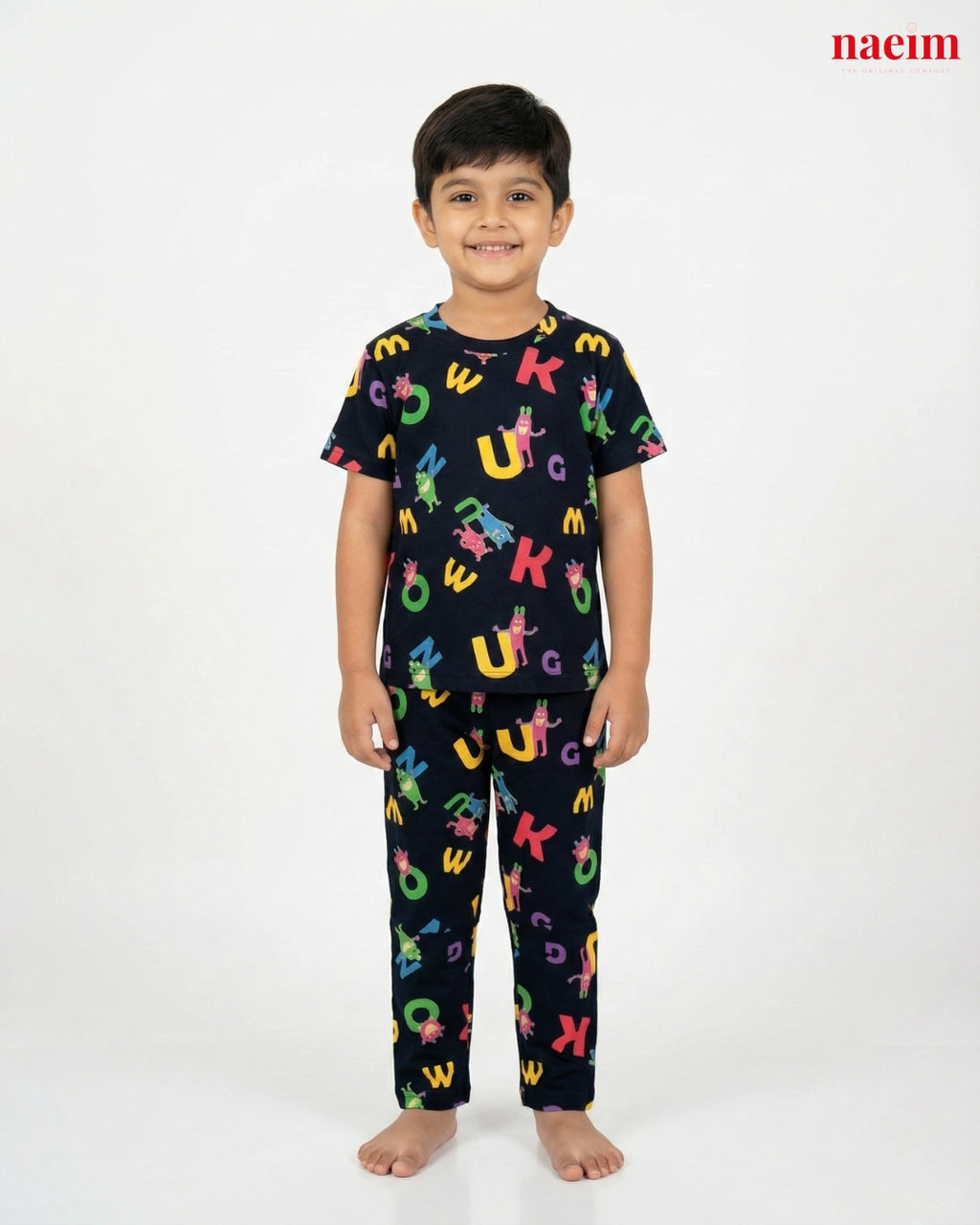 Mother & Kid Letter Print Twinning Pajama Set