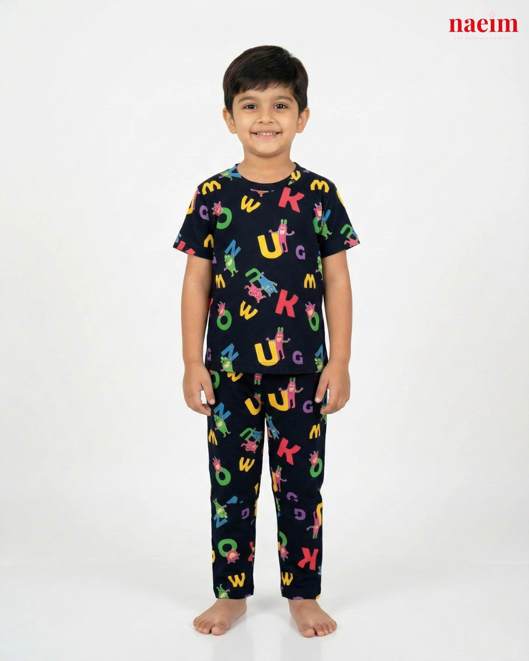 Mother & Kid Letter Print Twinning Pajama Set