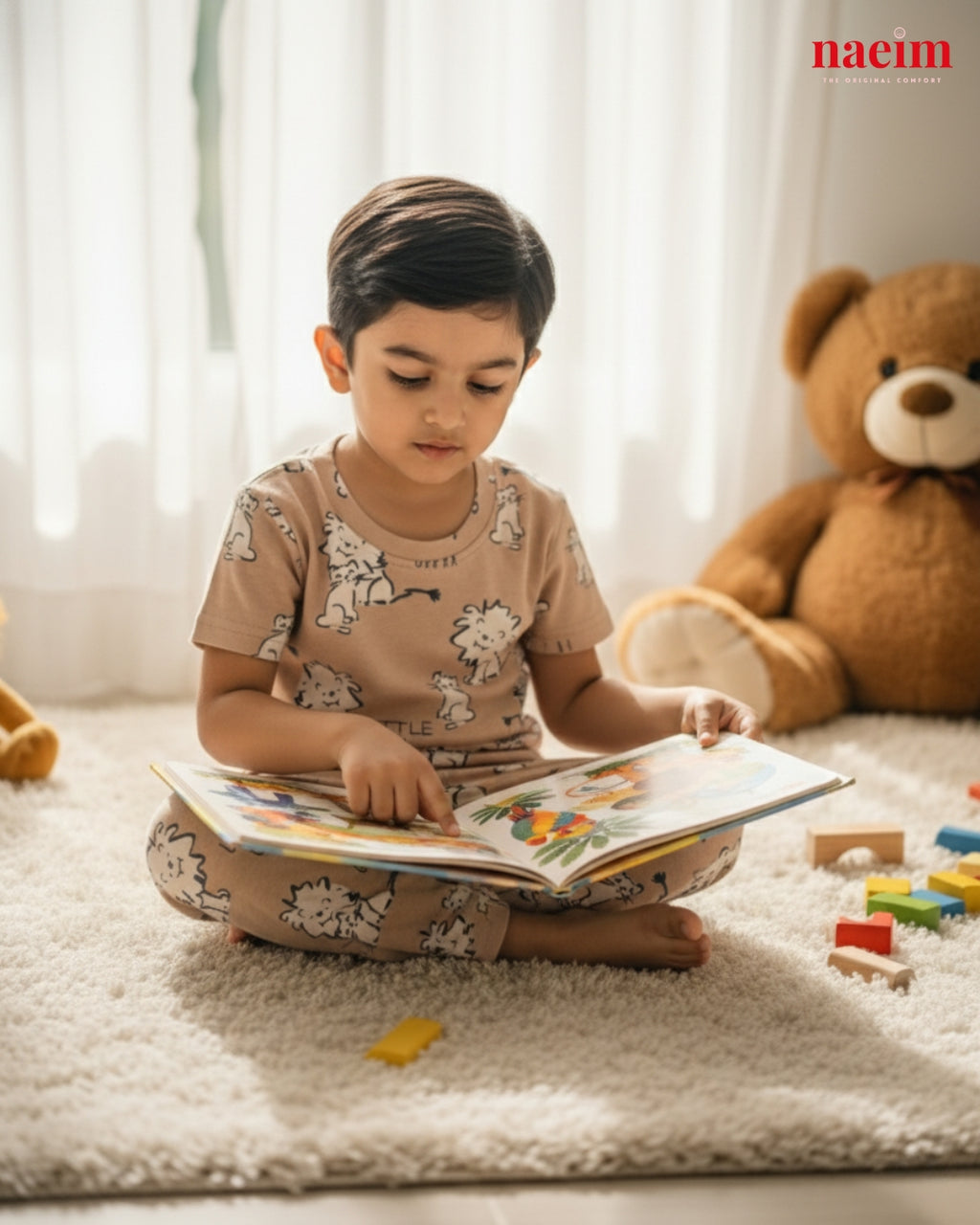 Little Cub Safari Matching Boys & Girls Pajama Set