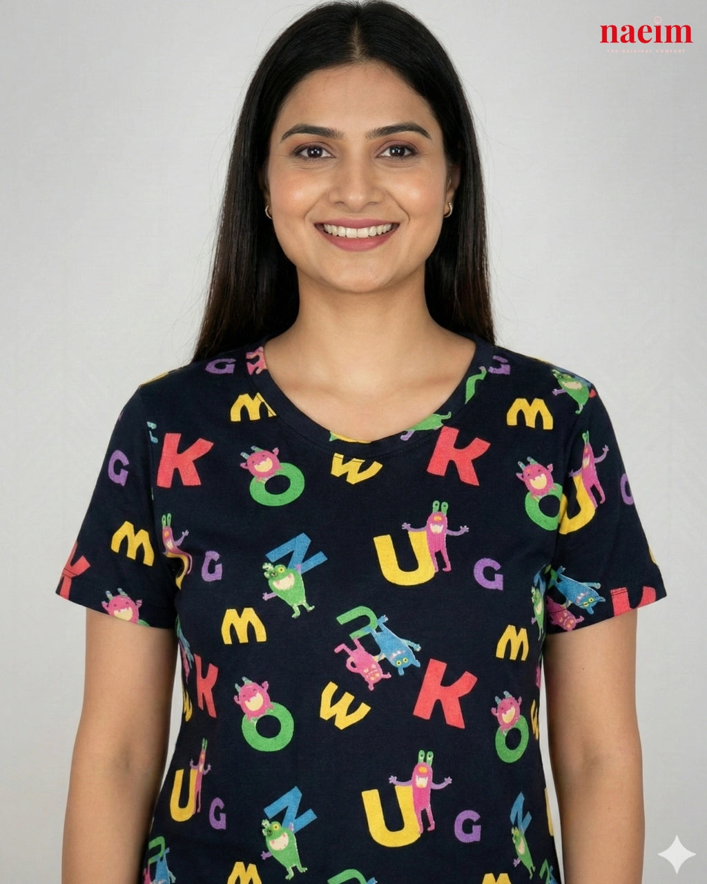 Mother & Kid Letter Print Twinning Pajama Set