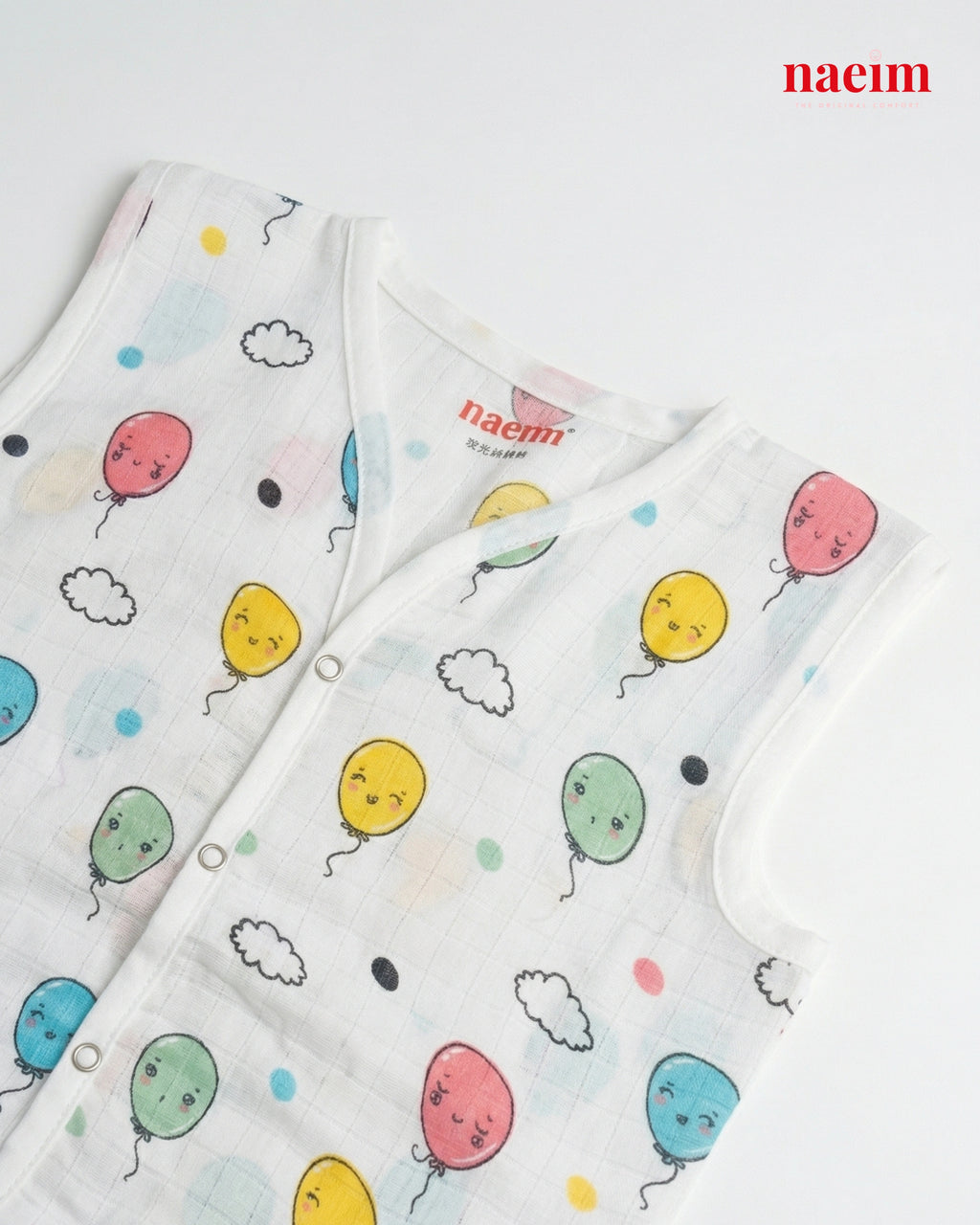 Muslin Sleeveless Jabla & Shorts Set - Cheerful Balloons Assorted set