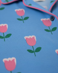 The Tulip Garden Pajama Set (Half-sleeve) | 200 GSM