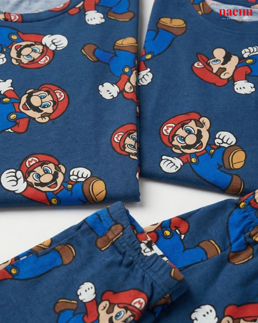 Mother & Kid Mario Print Twinning Pajama Set