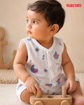 NAEIM Premium Muslin Jabla & Shorts Set – Little Sailor Print