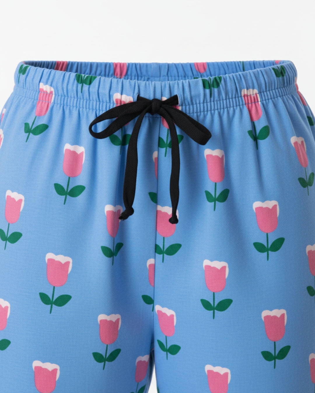 The Tulip Garden Pajama Set (Half-sleeve) | 200 GSM