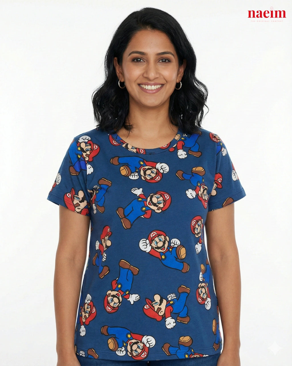 Mother & Kid Mario Print Twinning Pajama Set