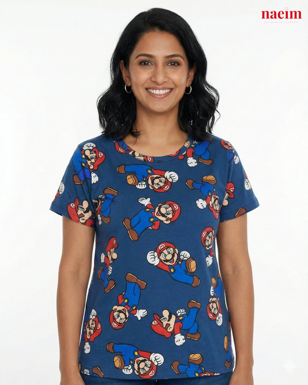 Mother & Kid Mario Print Twinning Pajama Set