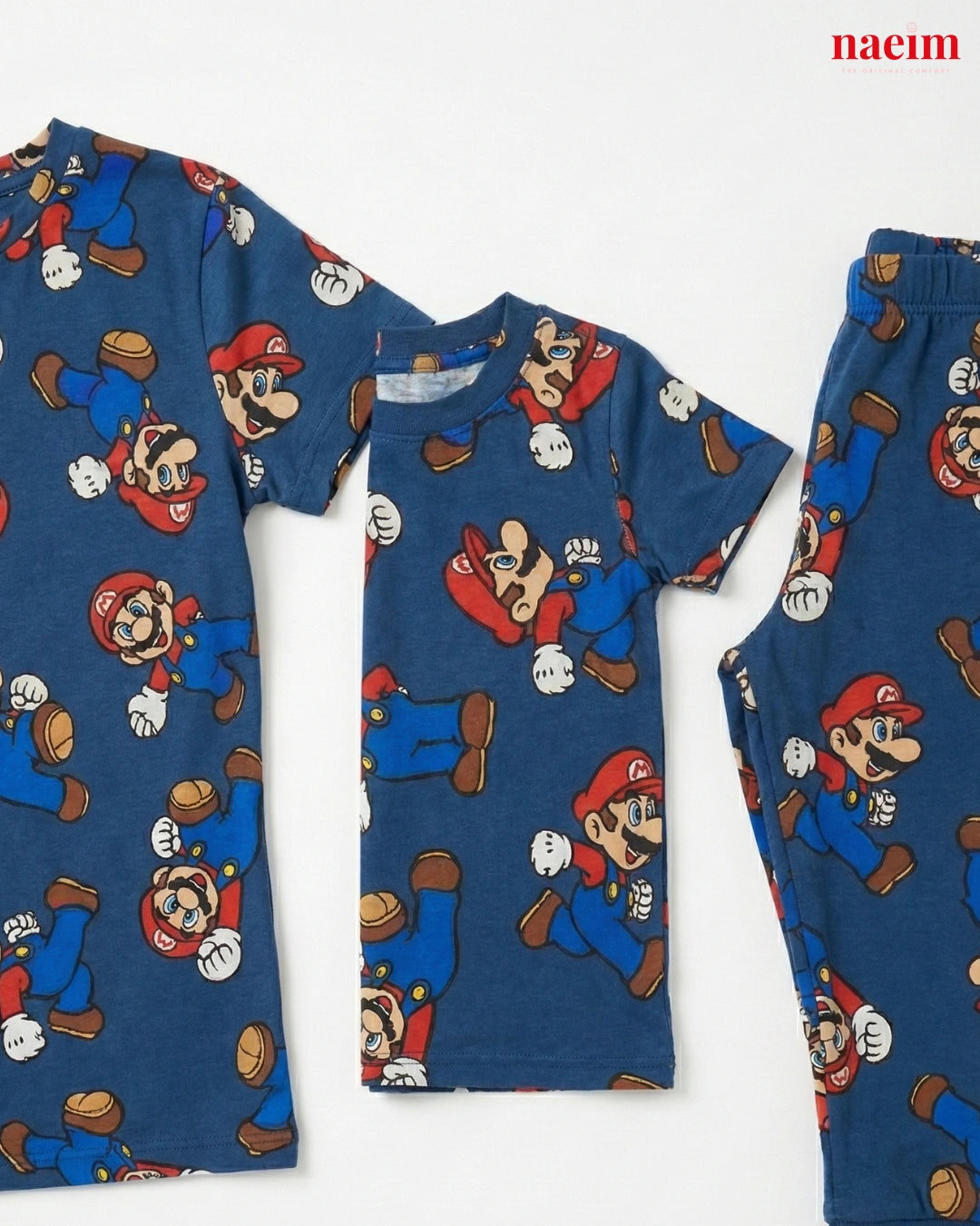 Mother & Kid Mario Print Twinning Pajama Set