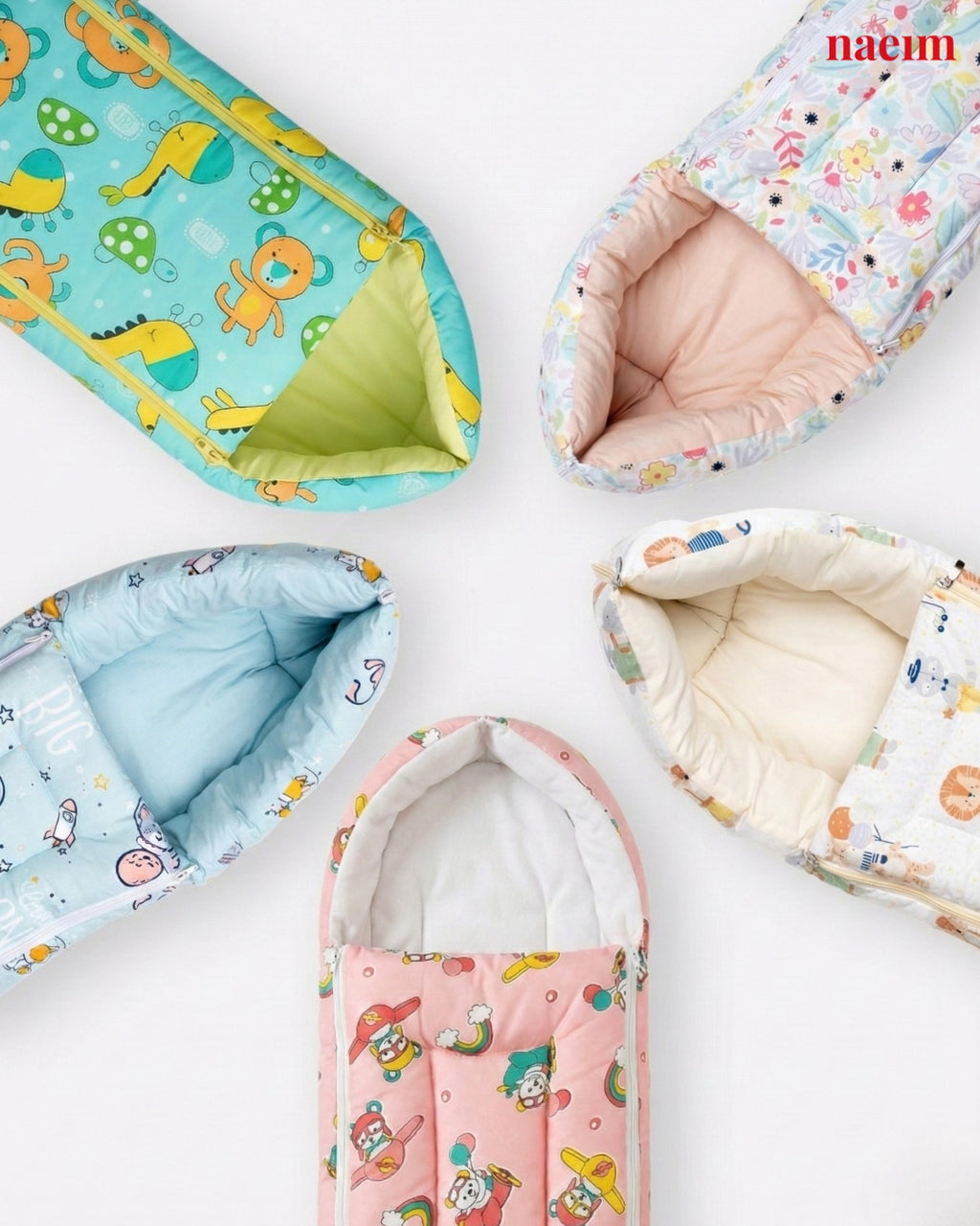 3-in-1 Baby Sleeping Bag & Carry Nest for Newborns | Ultra-Soft Cotton, All-Season Baby Bedding