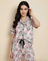 Miss Daisy Dreams Pajama set (Half-sleeve) | 200 GSM