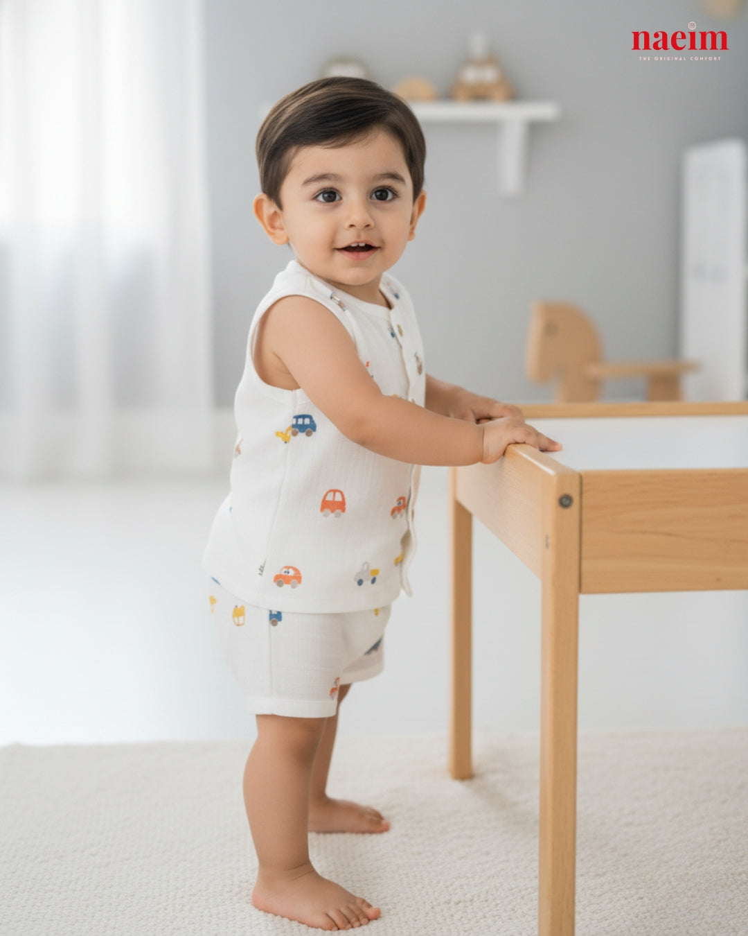 Muslin Jabla & Shorts set - Car