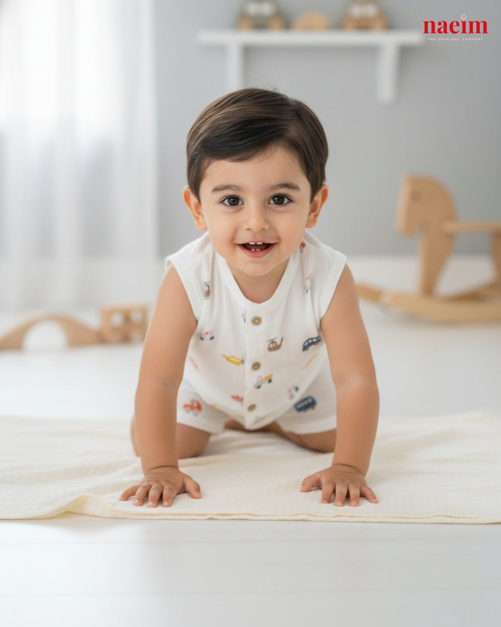 Muslin Jabla & Shorts set - Car