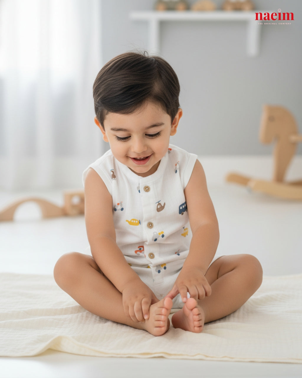 Muslin Jabla & Shorts set - Car