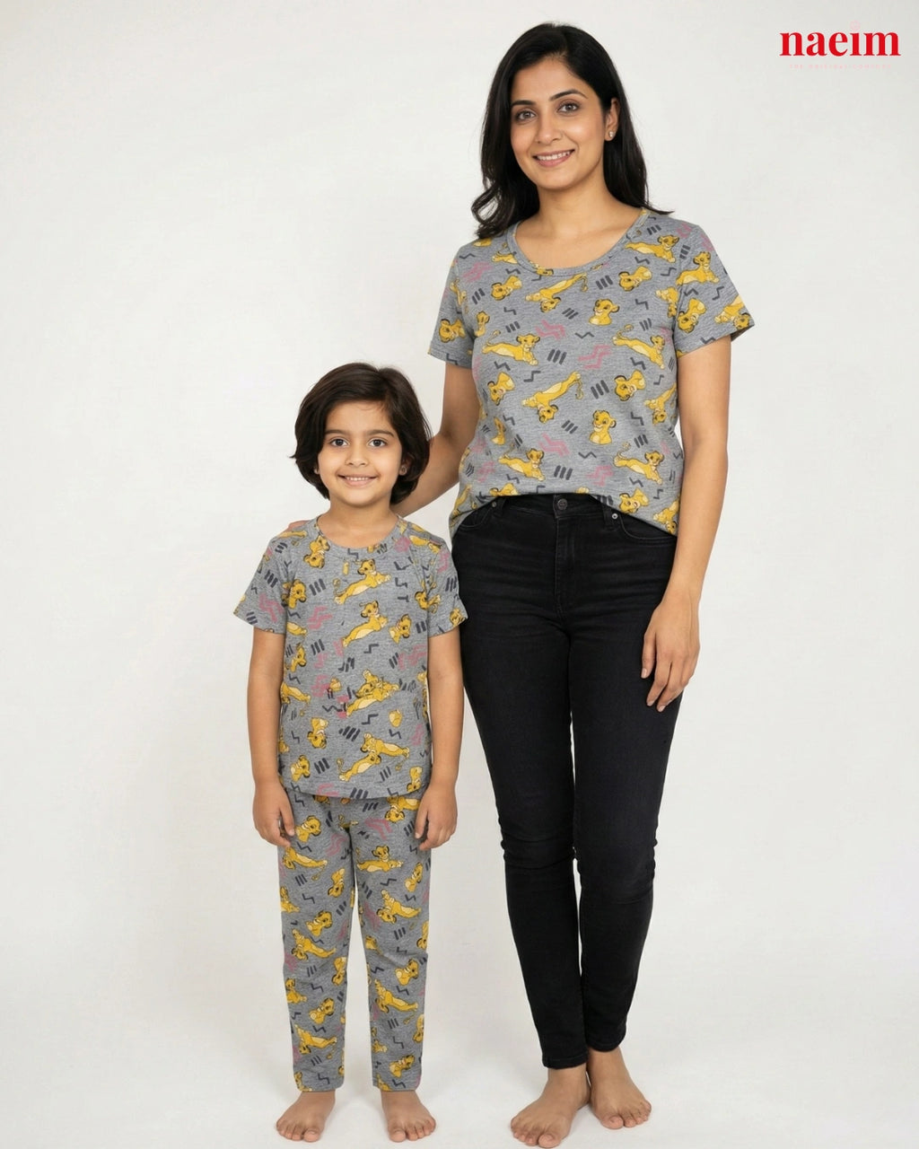 Mother & Kid Animal Print Twinning Pajama Set