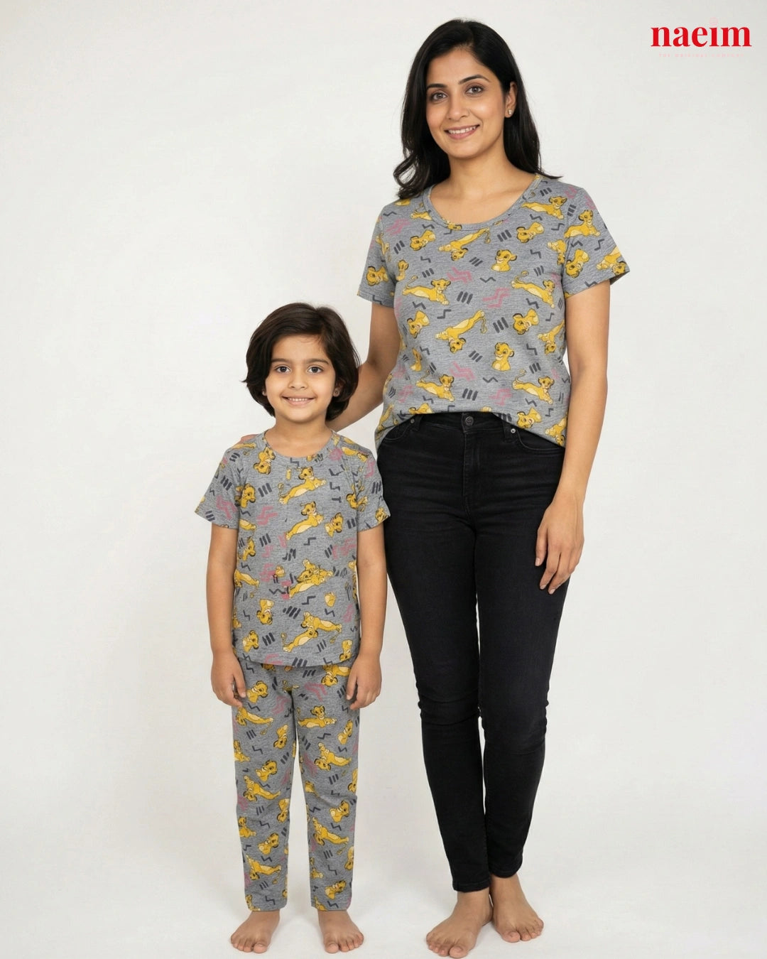 Mother & Kid Animal Print Twinning Pajama Set