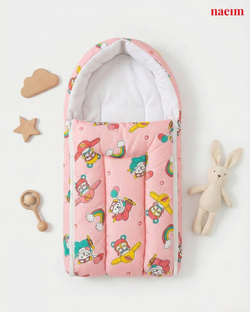 3-in-1 Baby Sleeping Bag & Carry Nest for Newborns | Ultra-Soft Cotton, All-Season Baby Bedding