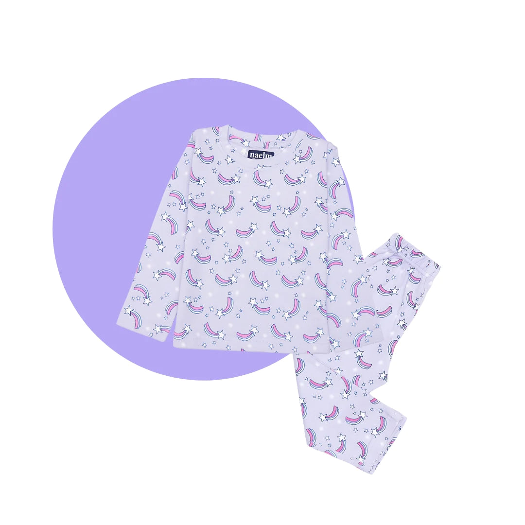 Night Dress for Childrens - Night Dress Kidswear - Violet