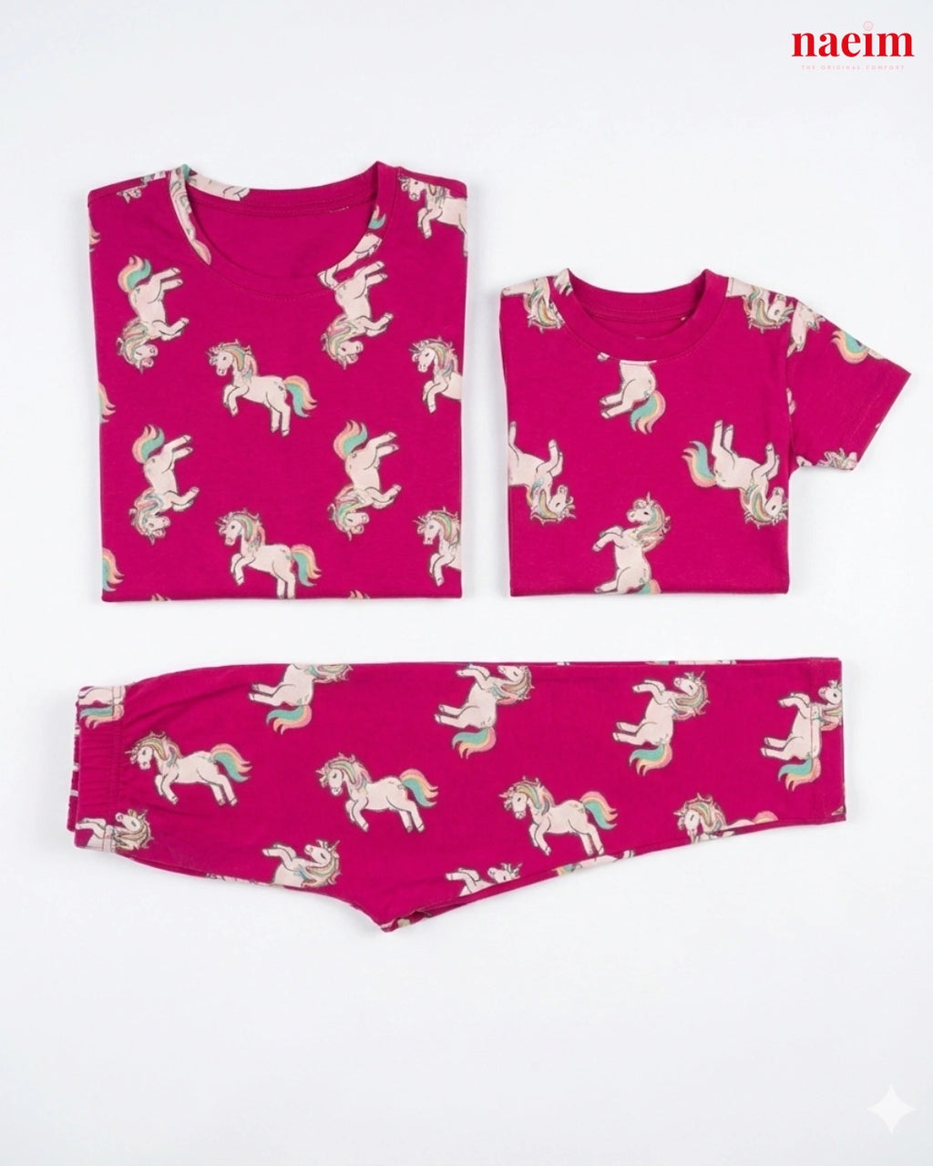 Unicorn Print Mother & Child Twinning Pajama Set