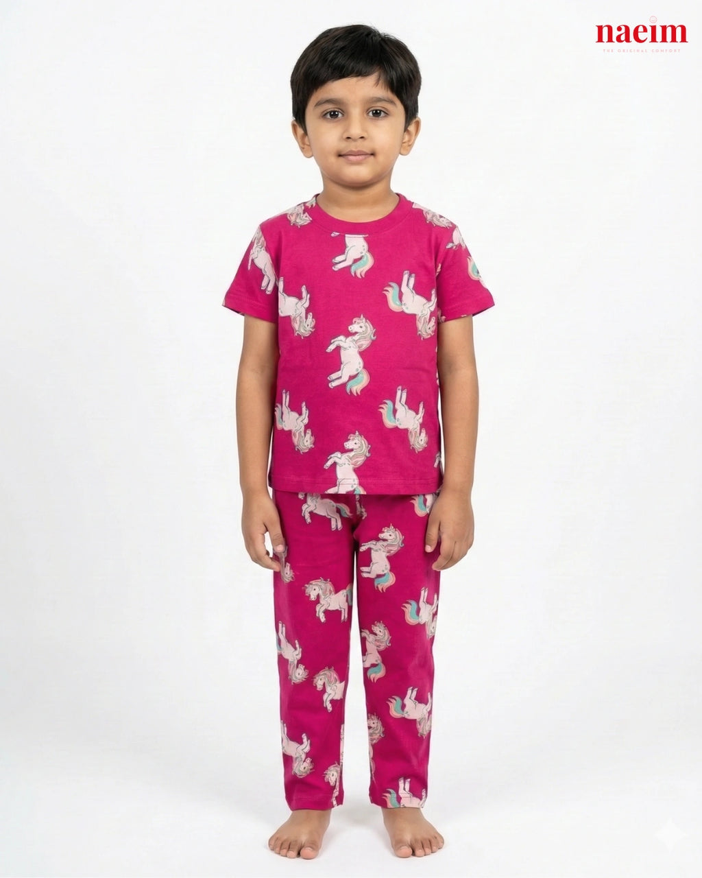 Unicorn Print Mother & Child Twinning Pajama Set