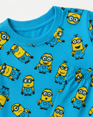 Boys & Girls Minions Character Night Suit Pajama Set - Cotton Comfortable Sleepwear Set