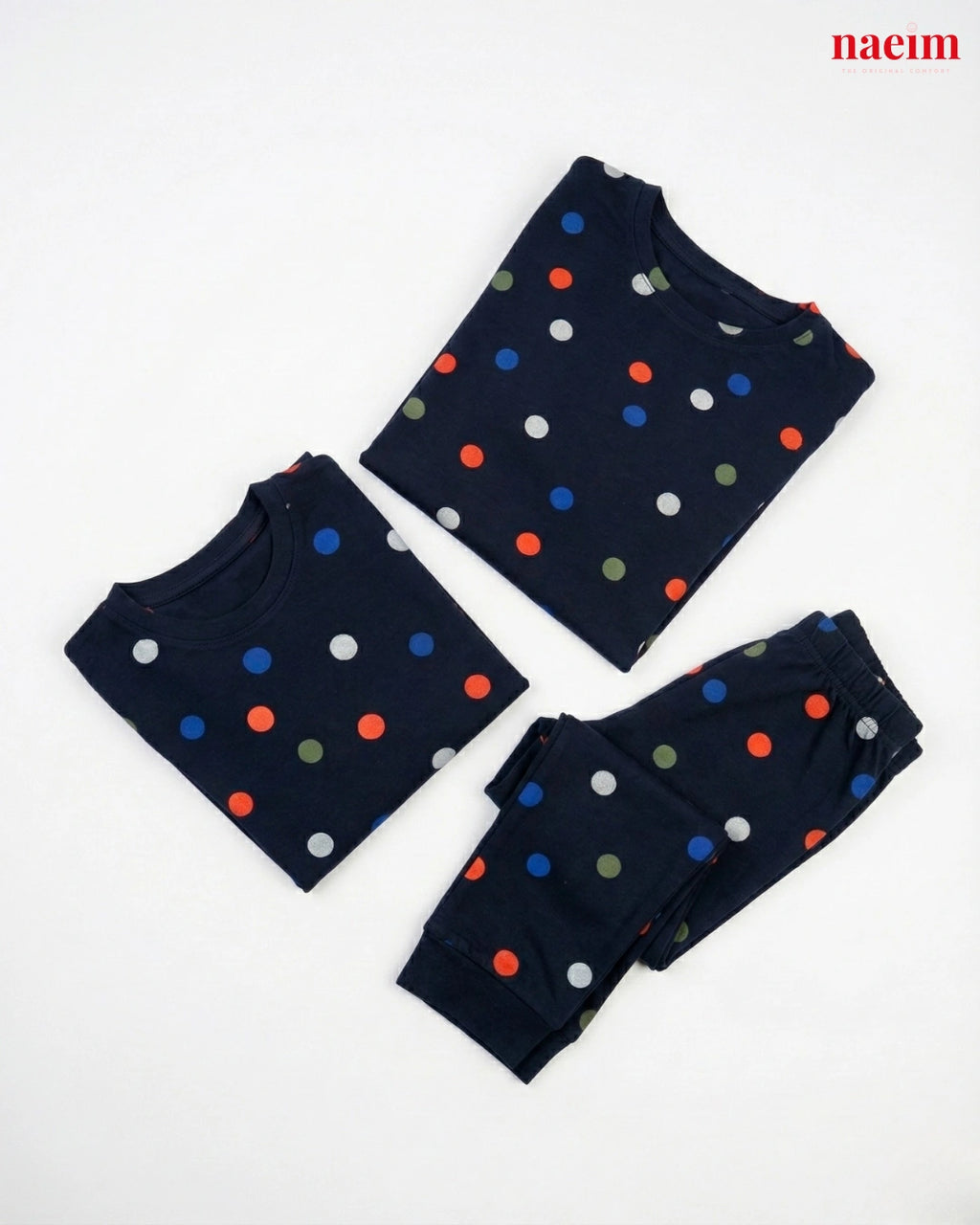 Matching Mother & Kid Polka Dot Night Suit