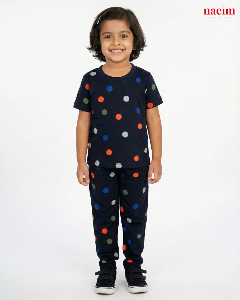 Matching Mother & Kid Polka Dot Night Suit