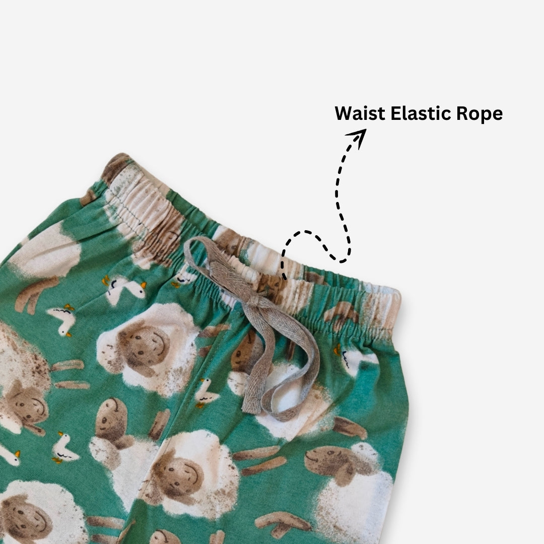 Kids' Co-ord Cotton T-Shirt & Shorts Set| Goat All-Over Print Designs