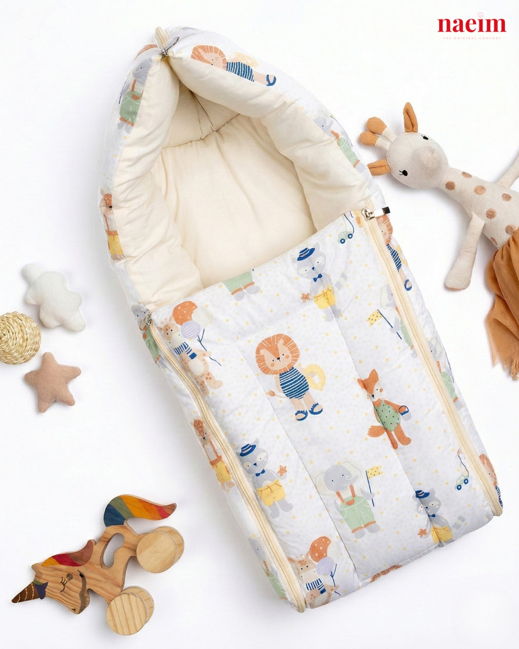 3-in-1 Baby Sleeping Bag & Carry Nest for Newborns | Ultra-Soft Cotton, All-Season Baby Bedding