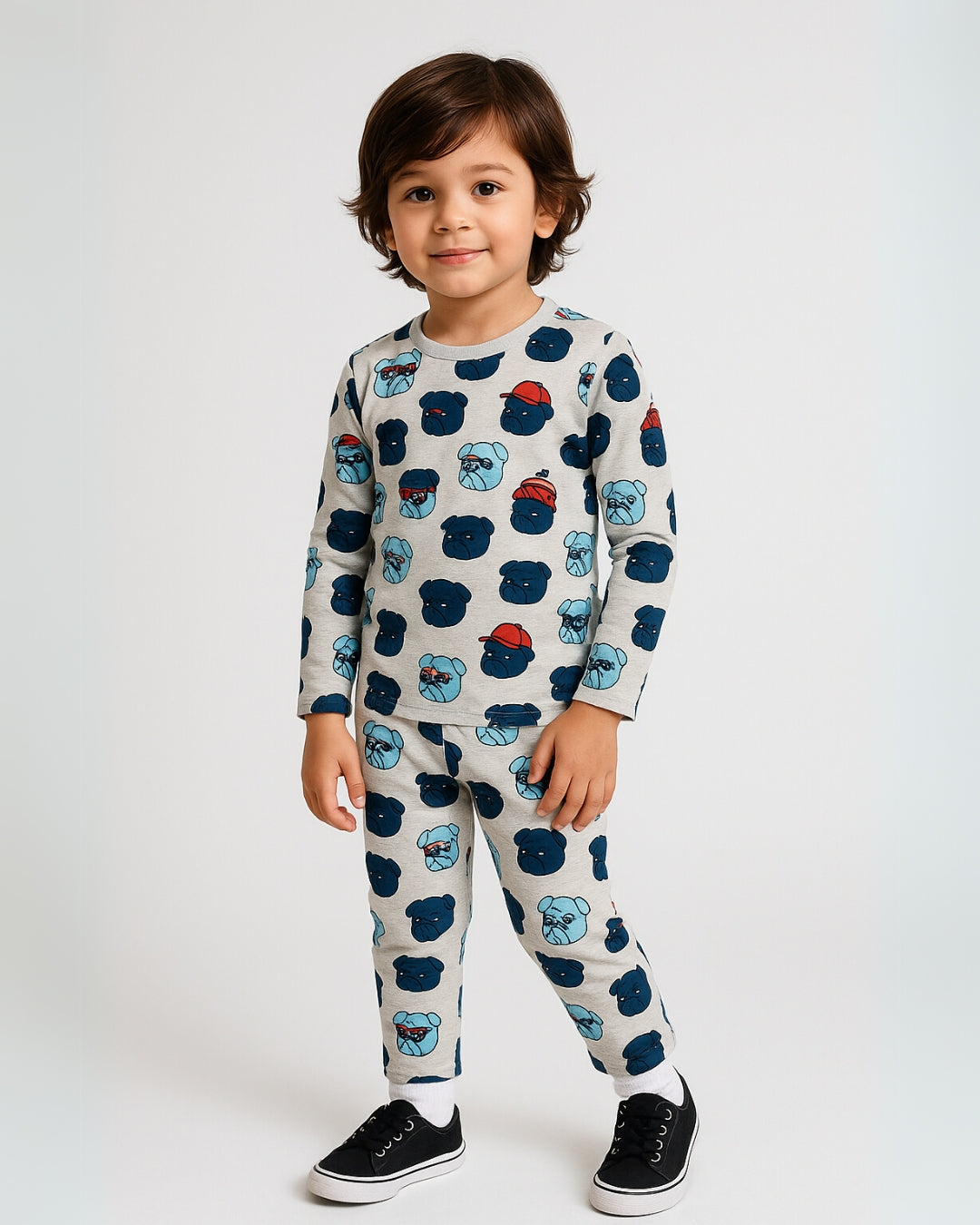 Dog Squad Unisex Kids Pajama Set - Night Dress