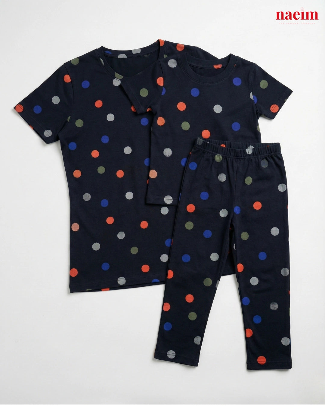 Matching Mother & Kid Polka Dot Night Suit