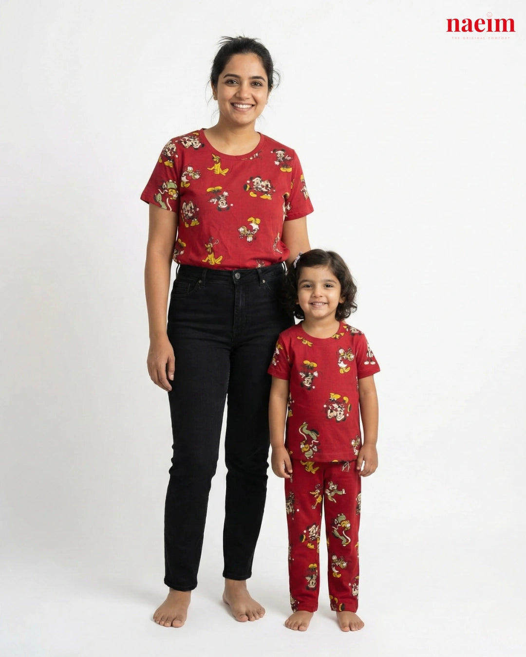 Mom and Me Cartoon Matching Night Suit