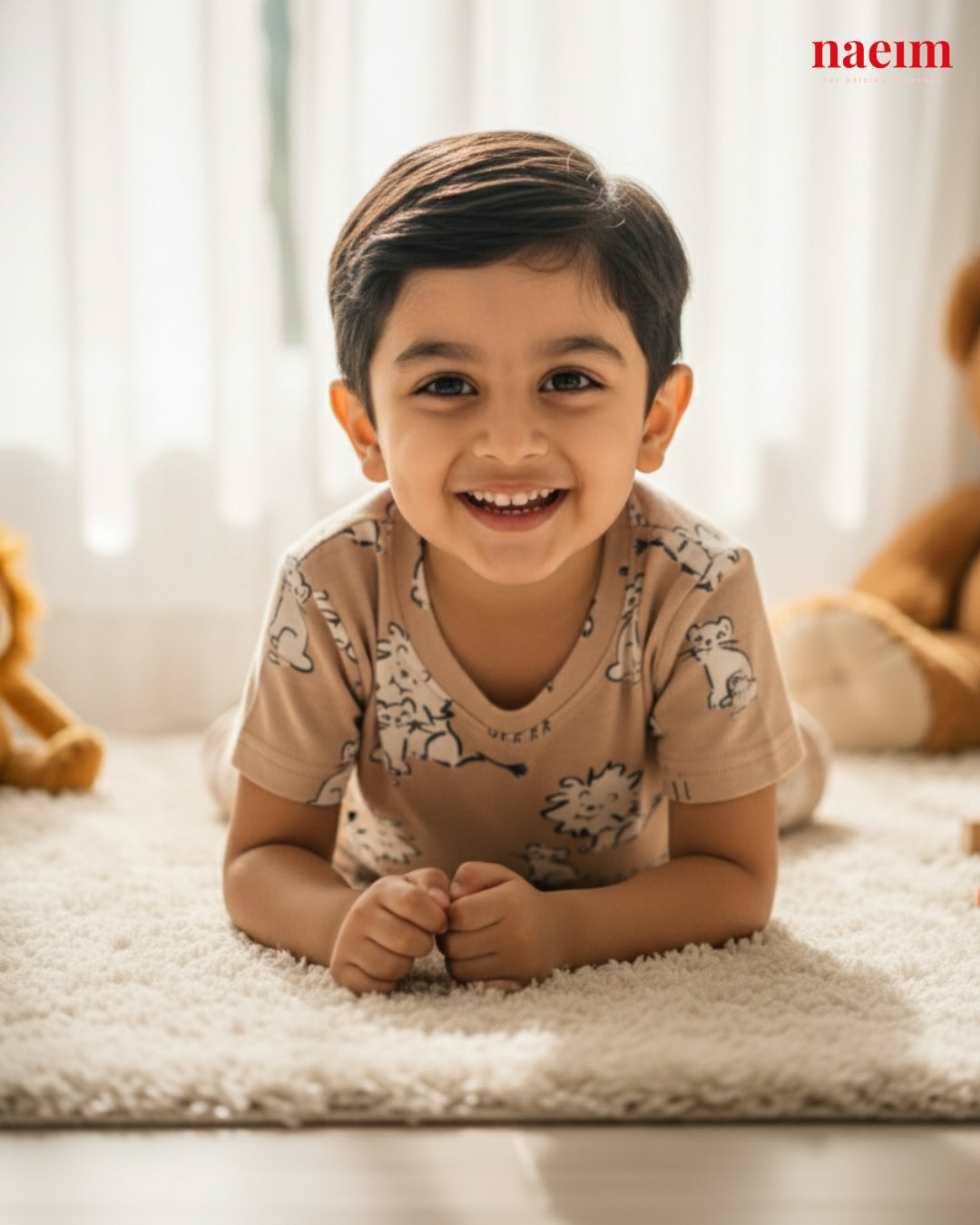 Little Cub Safari Matching Boys & Girls Pajama Set