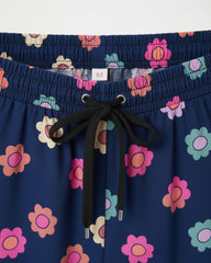 Midnight Bloom Pajama Set (Half-sleeve) | 200 GSM