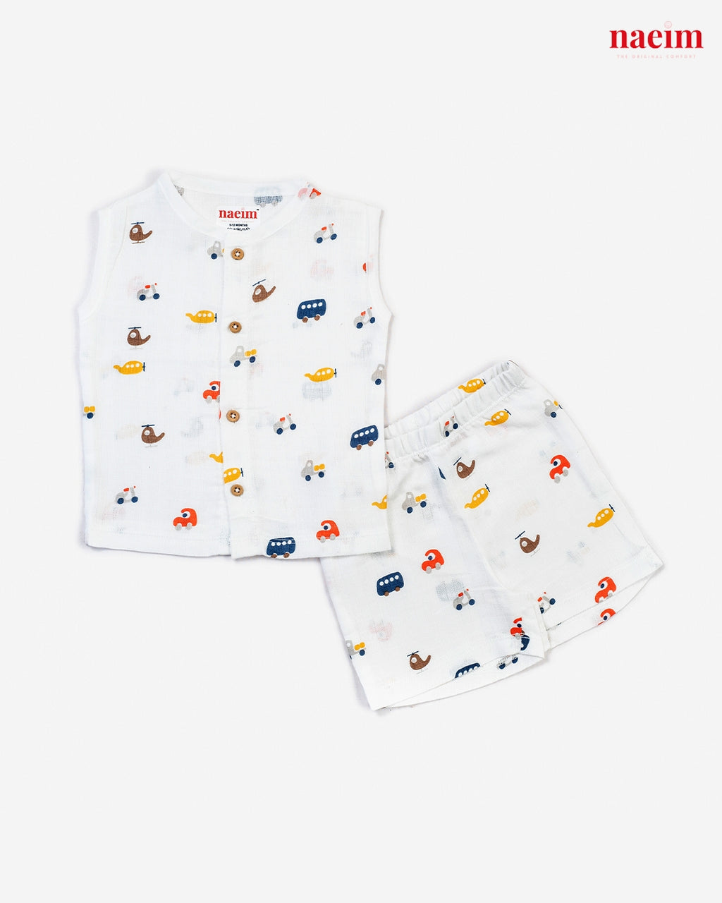 Muslin Jabla & Shorts set - Car