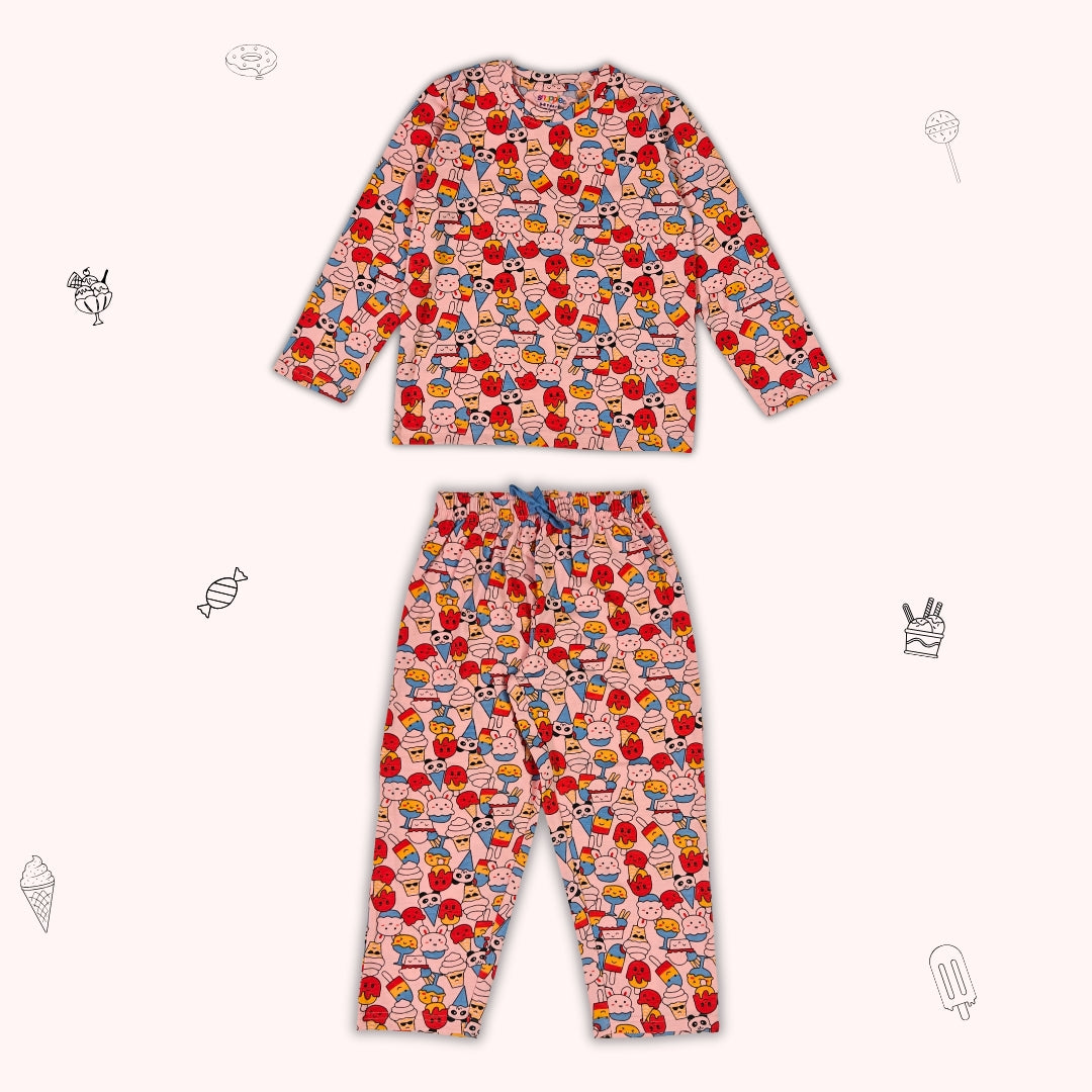 Happy Treats Unisex Kids Pajama Set - Night Dress