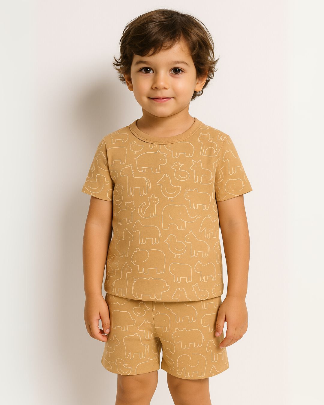 Jungle Friends Coords Set | Unisex Prints for Kids | Cotton 220 GSM