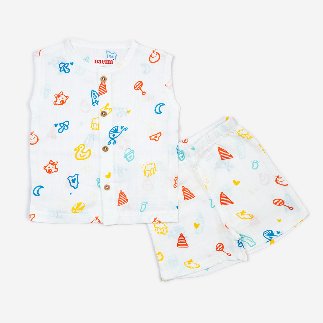 Muslin Jabla & Shorts set - Baby