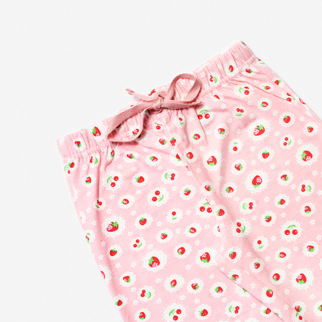 Night Dress for Childrens - Night Dress Kidswear - Pink