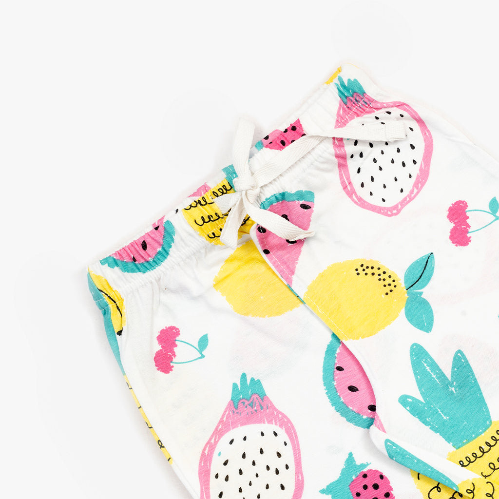 Night Dress for Childrens - Night Dress Kidswear - Fruit Print