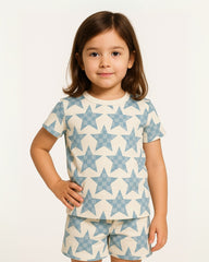 Blue Star Coords Set | Unisex Prints for Kids | Cotton 220 GSM
