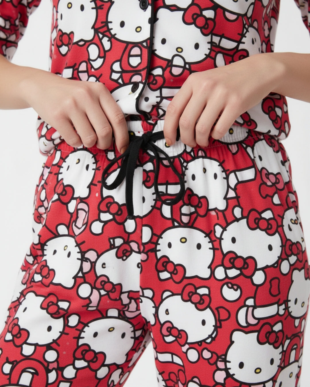 Hello Kitty Pajama Set (Half sleeve) | 200 GSM