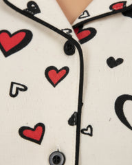 Sweetheart Dreams Pajama Set (Half-sleeve) | 200 GSM