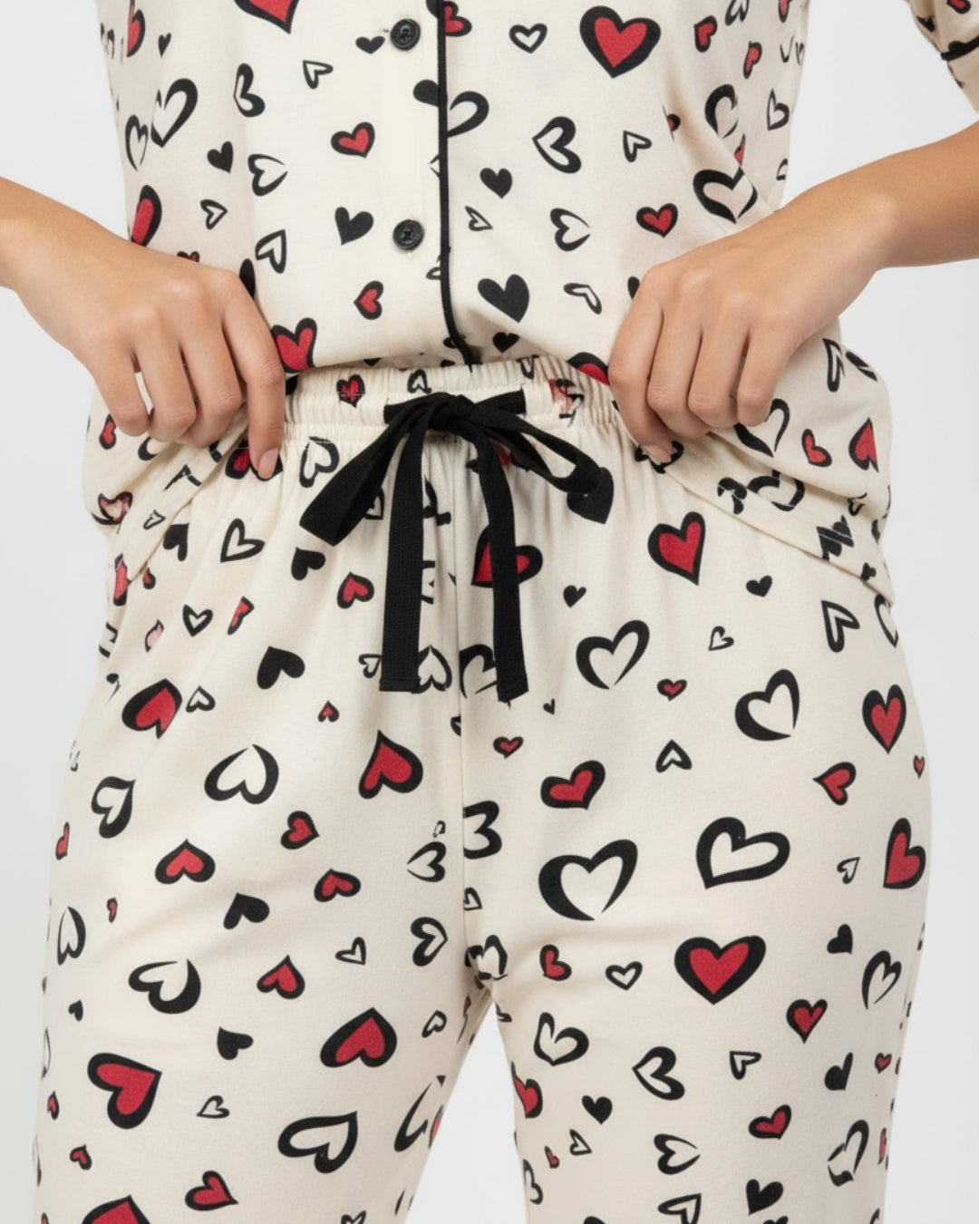 Sweetheart Dreams Pajama Set (Half-sleeve) | 200 GSM
