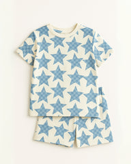 Blue Star Coords Set | Unisex Prints for Kids | Cotton 220 GSM