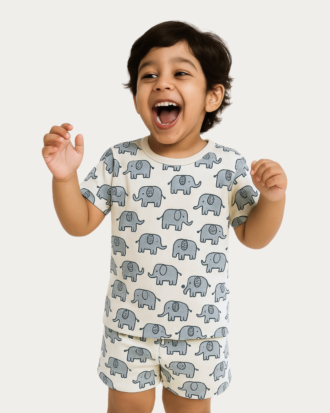 Little Trunk Tales Coords Set | Unisex Prints for Kids | Cotton 220 GSM