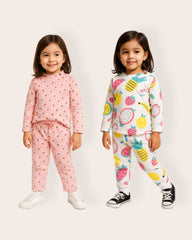 Strawberry Dreamer & Tutti Frutti Unisex Pajama Set - Night Dress