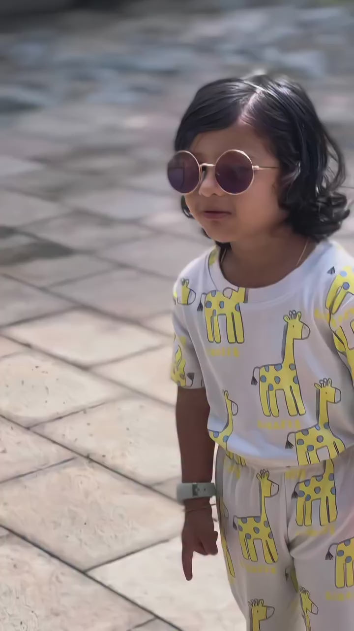 Dreamy Giraffes Pajama Boys & Girls Matching Set