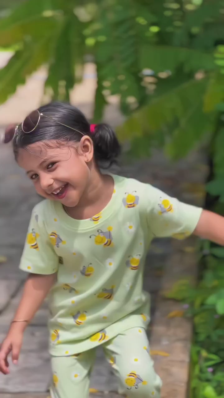 Busy Bee Dreams Matching Boys & Girls Pajama set