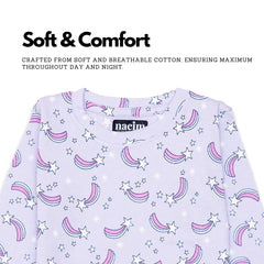 Night Dress for Childrens - Night Dress Kidswear - Violet